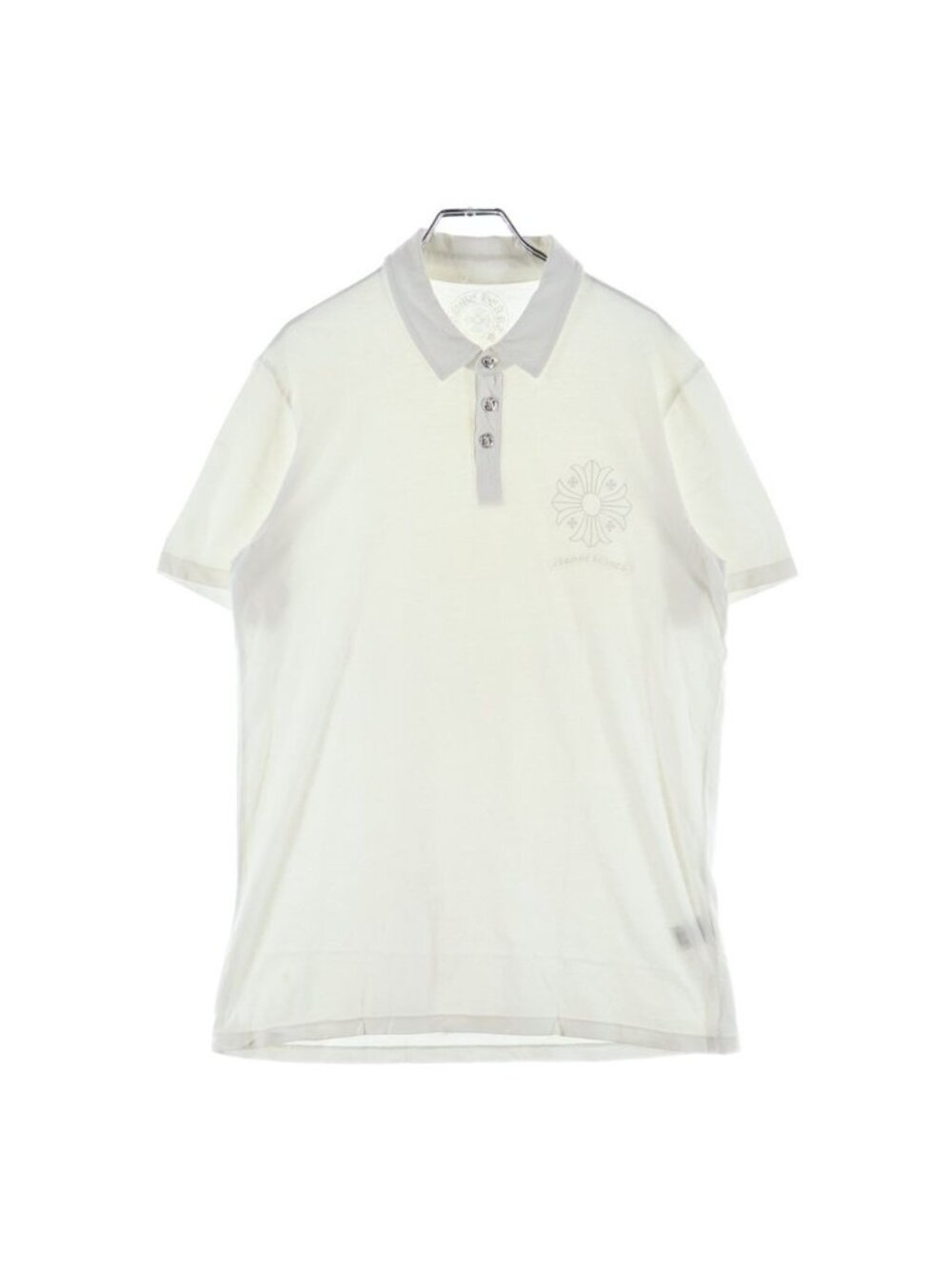 Chrome Hearts CH Polo Short Sleeve BS Flare Rhodium Button CH Logo Print Shirt